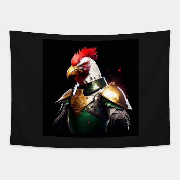 Chicken Knight - Christian Tapestry by HIghlandkings