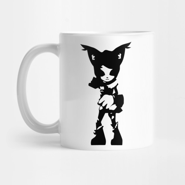 Martial Cat Minimal Silhouette White Summoners War Mug Teepublic