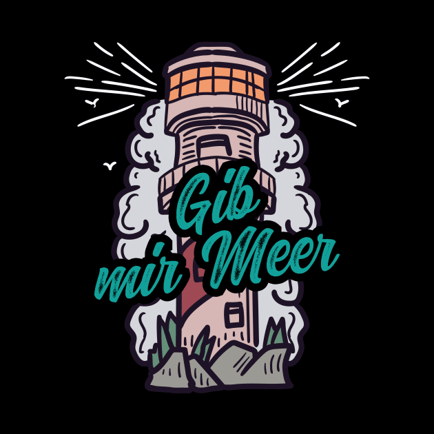 Gib mir Meer Leuchtturm mit Möwen by star trek fanart and more