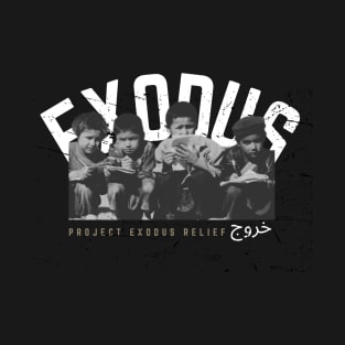 Exodus Afghan children (back design, dark background) T-Shirt