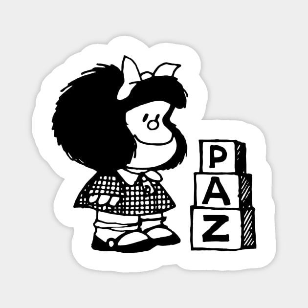 PAZ - Mafalda Magnet by gemini chronicles