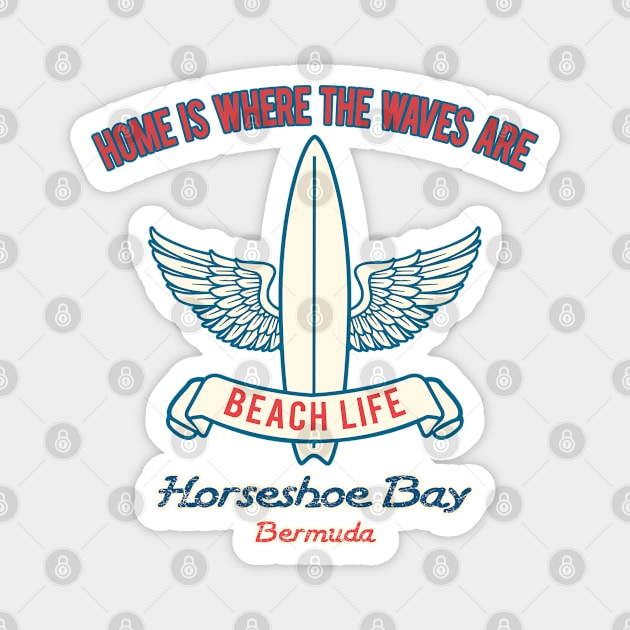 Horseshoe Bay surf slogan Magnet by LiquidLine