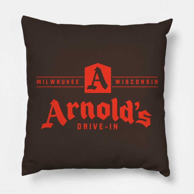 Arnold's Drive-In Pillow by MindsparkCreative