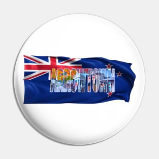 ARROWTOWN - New Zealand with Flag Pin