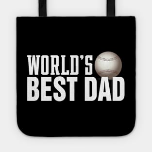 Simple World's Best Dad Typography Baseball Tote