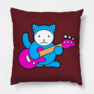 Guitar Kitty Pillow