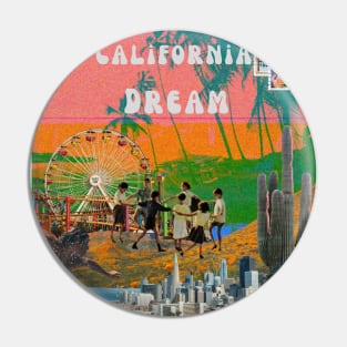 California Dream: Retro Summery Collage Pin