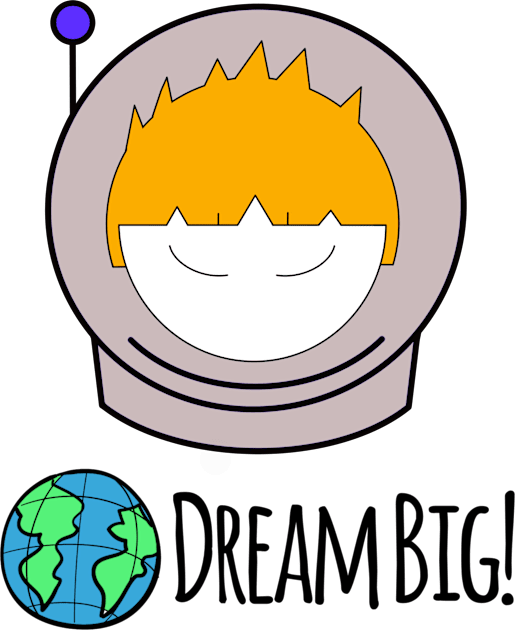 Dream Big Boy Kids T-Shirt by Wesolution Studios