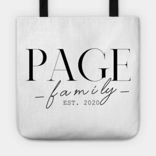 Page Family EST. 2020, Surname, Page Tote