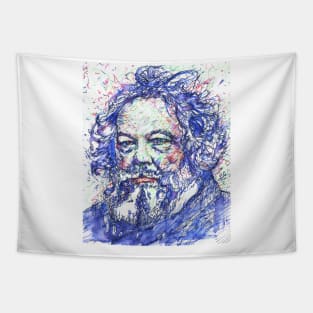 MIKHAIL BAKUNIN watercolor and ink portrait Tapestry