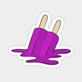 Melted Purple Popsicle Magnet