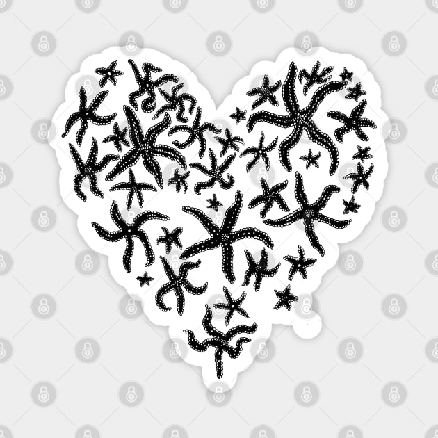 Starfish Heart Magnet by Ava Ray Doodles