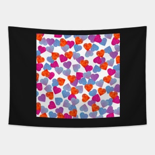 Watercolor hearts Tapestry