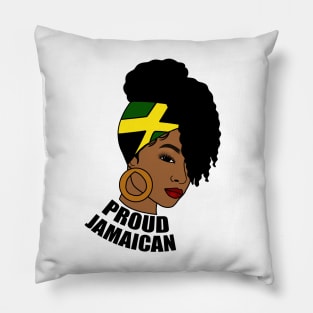 Jamaica Flag, Proud Jamaican Woman, Jamaica Flag, Afro Rasta Pillow