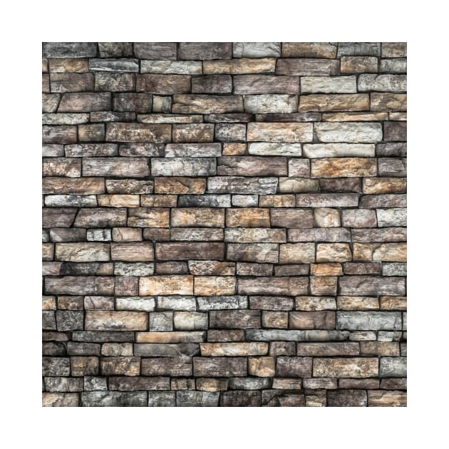 Stone Wall Slabwork in Grey Beige Granite by podartist