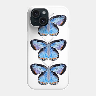 European common blue - British Butterflies Phone Case
