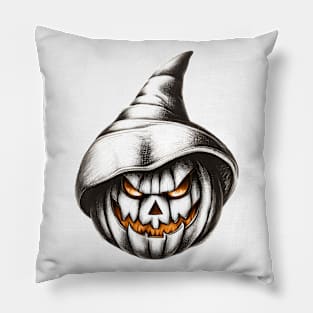 Halloween pumpkin on fire Pillow