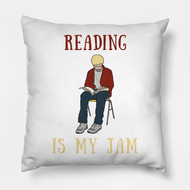 Reading is my jam Pillow by IOANNISSKEVAS