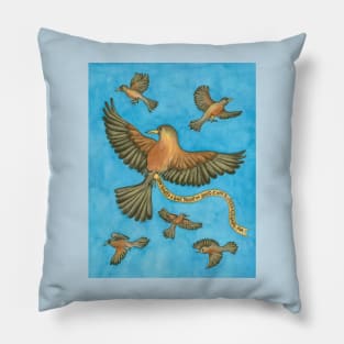 Robins Chirping Pillow