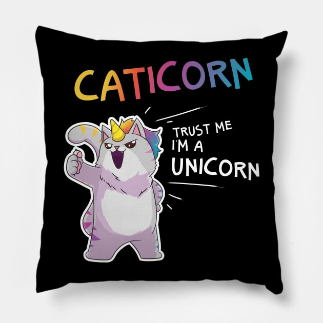 Meowgical Caticorn T Shirt| Kittycorn Shirt Pillow by GigibeanCreations