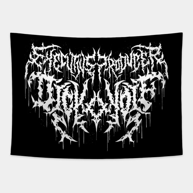 DICK WOLF - Metal Logo Tapestry by Brootal Branding