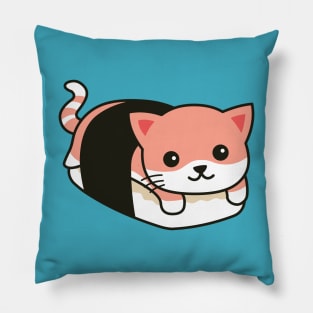 Cute Sushi Cat Roll Drawing Pillow