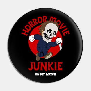 Horror Movie Junkie Slasher Film Pin