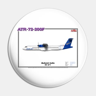 Avions de Transport Régional 72-200 - QuikJet India (Art Print) Pin