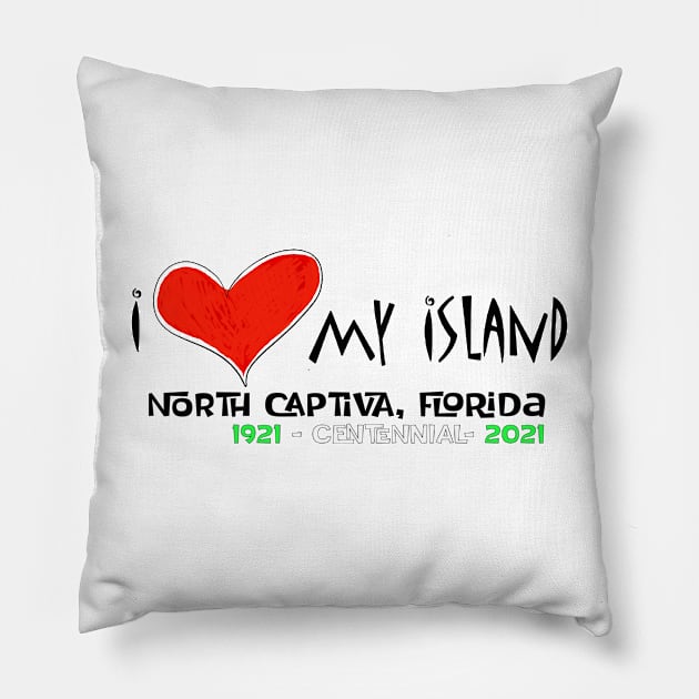 Merry Christmas Colors - I Love My Island Pillow by Ultra Local