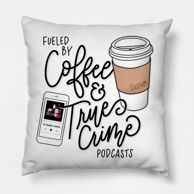 My Favorite Coffee Crime Pillow by HeyHeyHeatherK