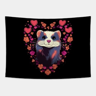 Ferret Valentine Day Tapestry