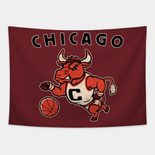 Vintage Bulls Mascot Tapestry