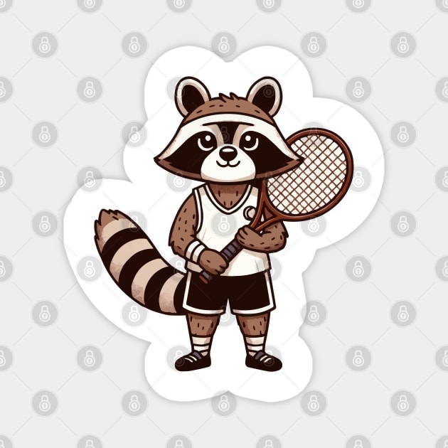 Racoon as Tennis player at Tennis Magnet by fikriamrullah