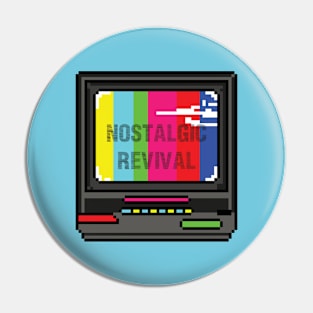 Nostalgic Revival 80's Television Pixel Art Pin