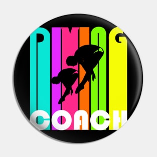 Platform Diving Coach Springboard Diver Silhouette Diving Trainer Gift Pin