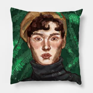 Boy in a yellow beret Pillow