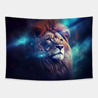 Lion Wild Animal Majestic Wilderness Surrealist Tapestry