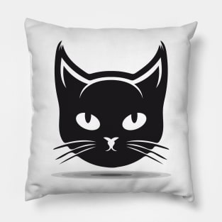 Black cute cat Pillow