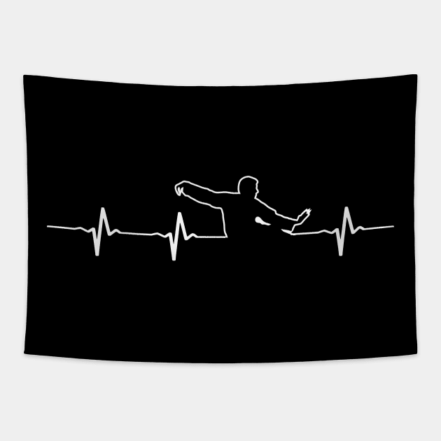 Kung Fu Heartbeat T-shirt - Gift For Kung Fu Lovers Tapestry by FatMosquito
