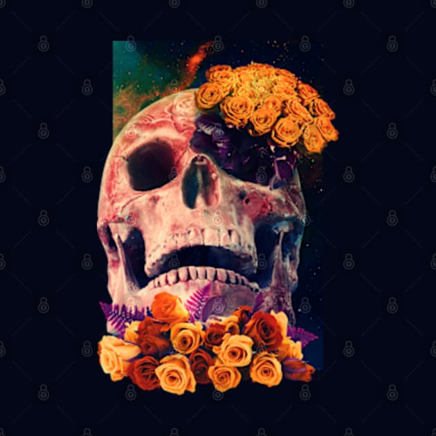 Skull and roses by Frajtgorski