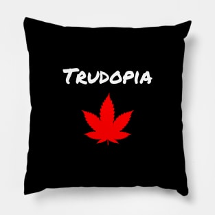 Trudeau Trudopia Legalized Marijuana Leaf Canada Dark Color Pillow