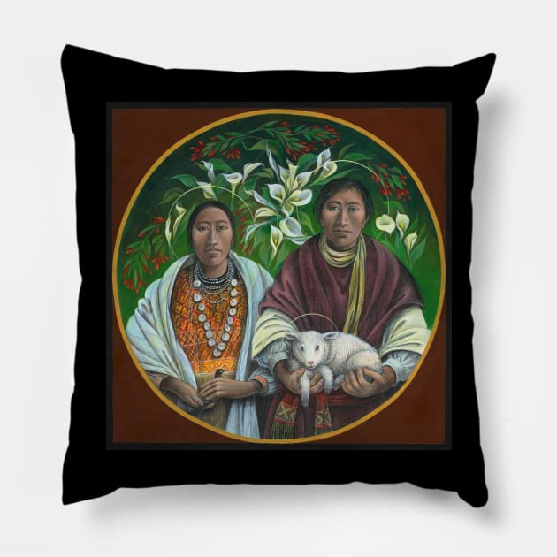 Guatemalan Holy Family II Pillow by JBG ICON