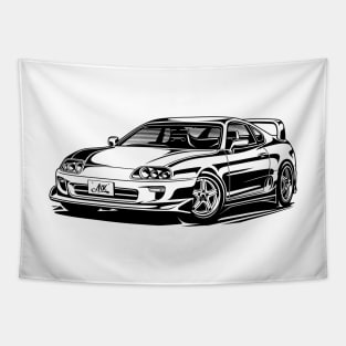 EUROBEAT INTENSIFIES - SUPRA JZA80 full-body version Tapestry