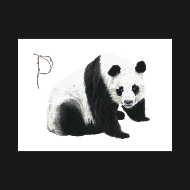 P for panda alphabet illustration by DamiansART