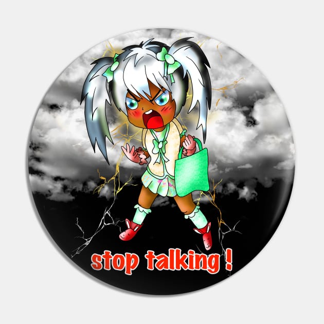 stop talking angry kawaii cartoon girl Pin by cuisinecat