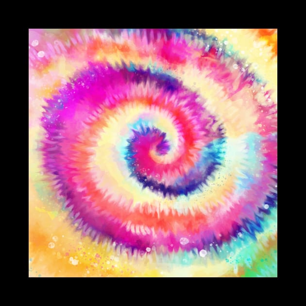 Tie Dye Colorful Print by aquariart