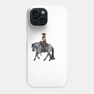 Blue Roan Western Ranch Horse Lope Phone Case