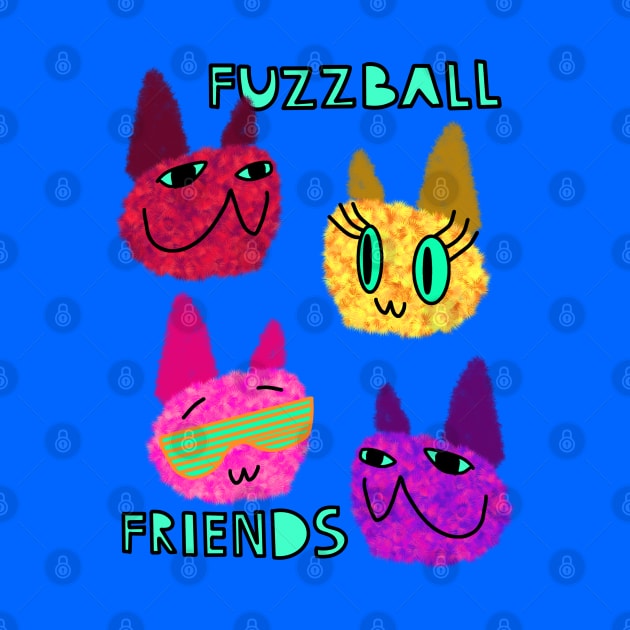 Fuzzy Cats FFF Fuzzball Friends Forever by chowlet