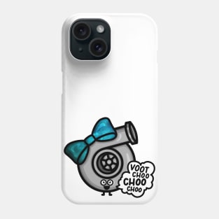 What Does The Cutest Turbo Say - Blue Galaxy Bow Phone Case