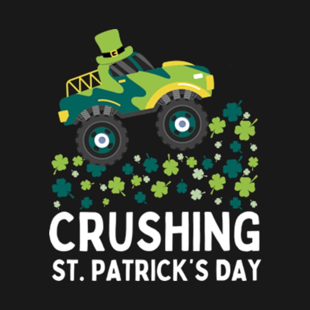 Crushing St Patricks Day Monster Truck Saint Pattys Boys by larfly